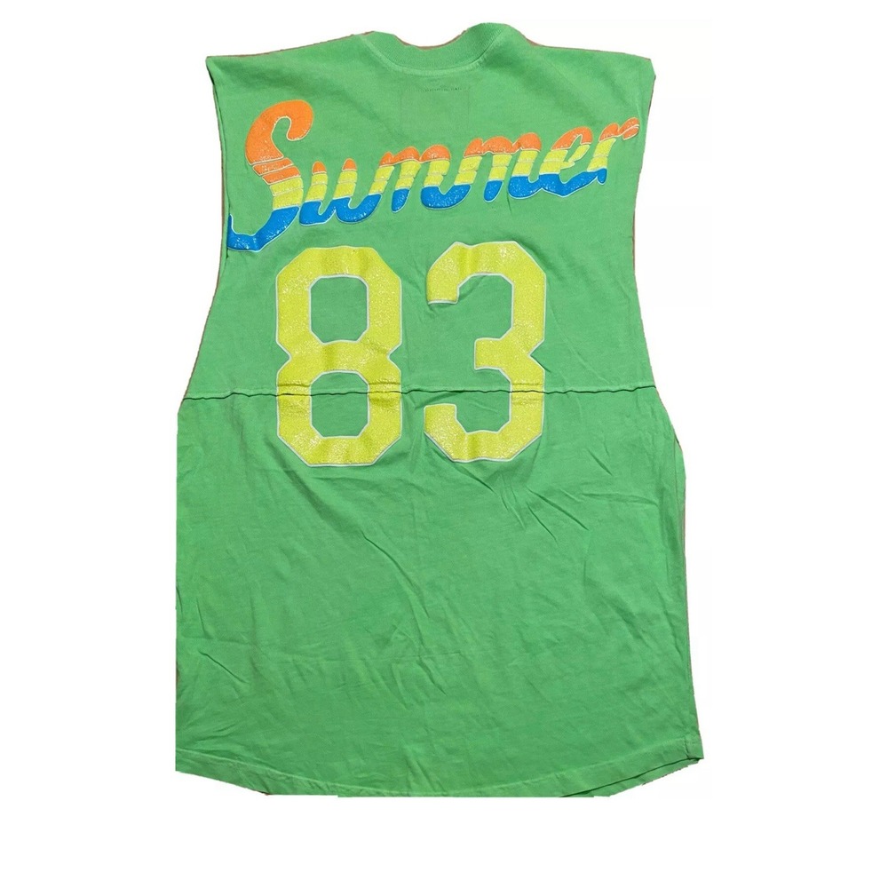 Spirit Jersey Tank Top Sleeveless Women's Size XSmall Neon Green Summer 83 NEW